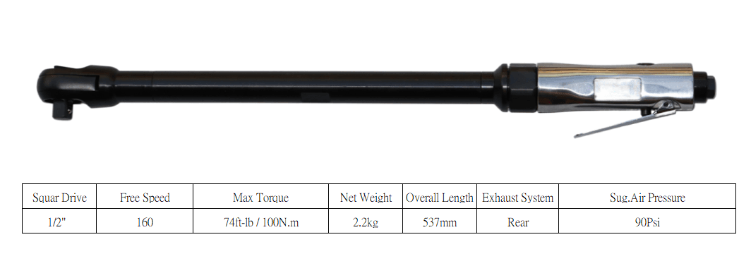 10 吋加長型氣動棘輪扳手(Air Ratchet Wrench Extended 10)規格.png